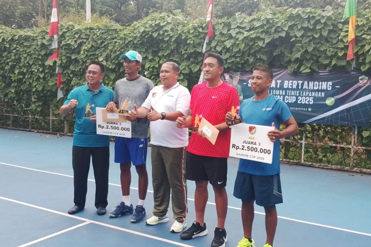 Kodim 0508/Depok gelar Turnamen Tenis Lapangan abadijaya Sukmajaya Depok Telah Selesai