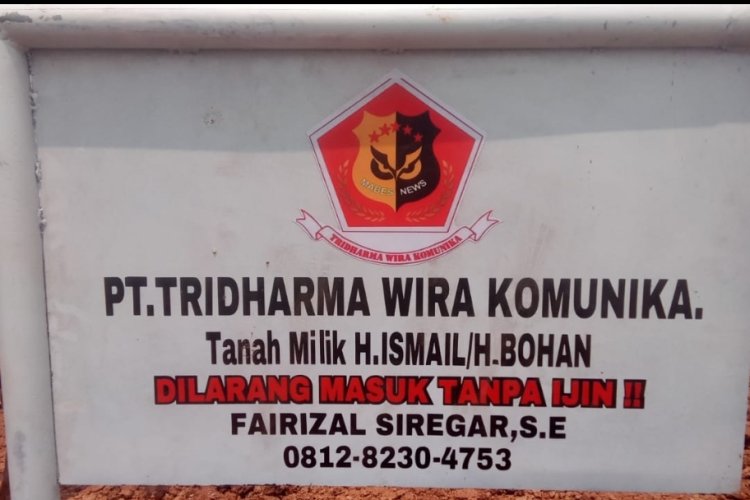 Diduga Oknum Wartawan Tancapkan Plang di Atas Lahan Milik Orang, di Pertanyakan Warga dan Praktisi Hukum