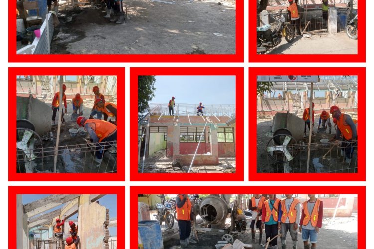 *Rehabilitasi SDN 2 Babadan Berjalan Lancar Dengan Penerapan Komposisi Tepat Guna dan Prosedur K3*