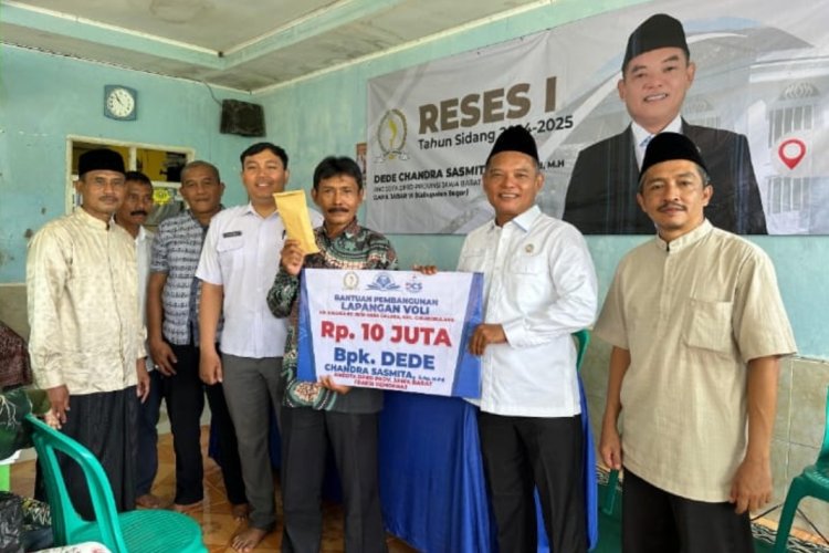 Reses Anggota DPRD Provinsi Jawa Barat, Kang Dechan Bantu Pembangunan 2 Fasilitas Olahraga di Desa Galuga Cibungbulang Bogor