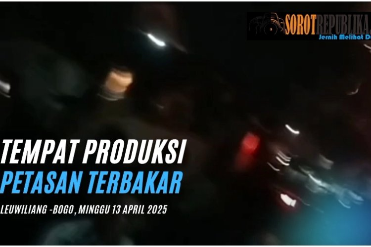 *Konon Toko mainan di wilayah Kecamatan Lewiliang, Kabupaten Bogor terbakar pada Minggu Malam (13/4/2024)*