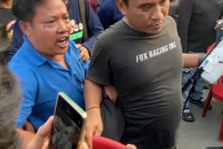 Aksi Ratusan Wartawan Indramayu Usir Balik Satpol PP Yang Mencoba Gusur Gedung GPI