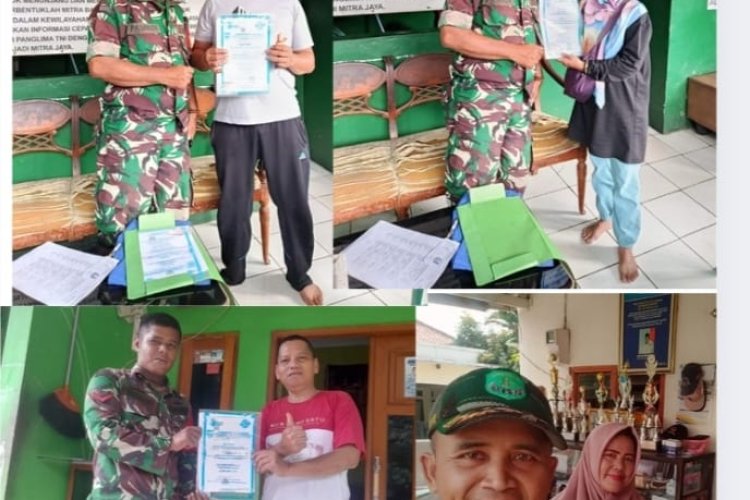 Koramil Sukmajaya Gandeng Disdukcapil Bantu Warga Dapatkan Akta Kelahiran Gratis