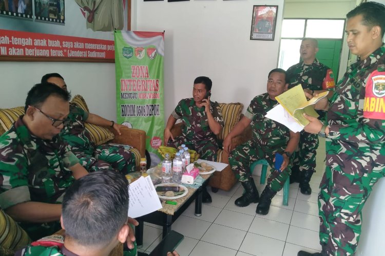 Koramil 03/Sukmajaya Kodim 0508/Depok Sambut Tim Penilai Lomba Binsat